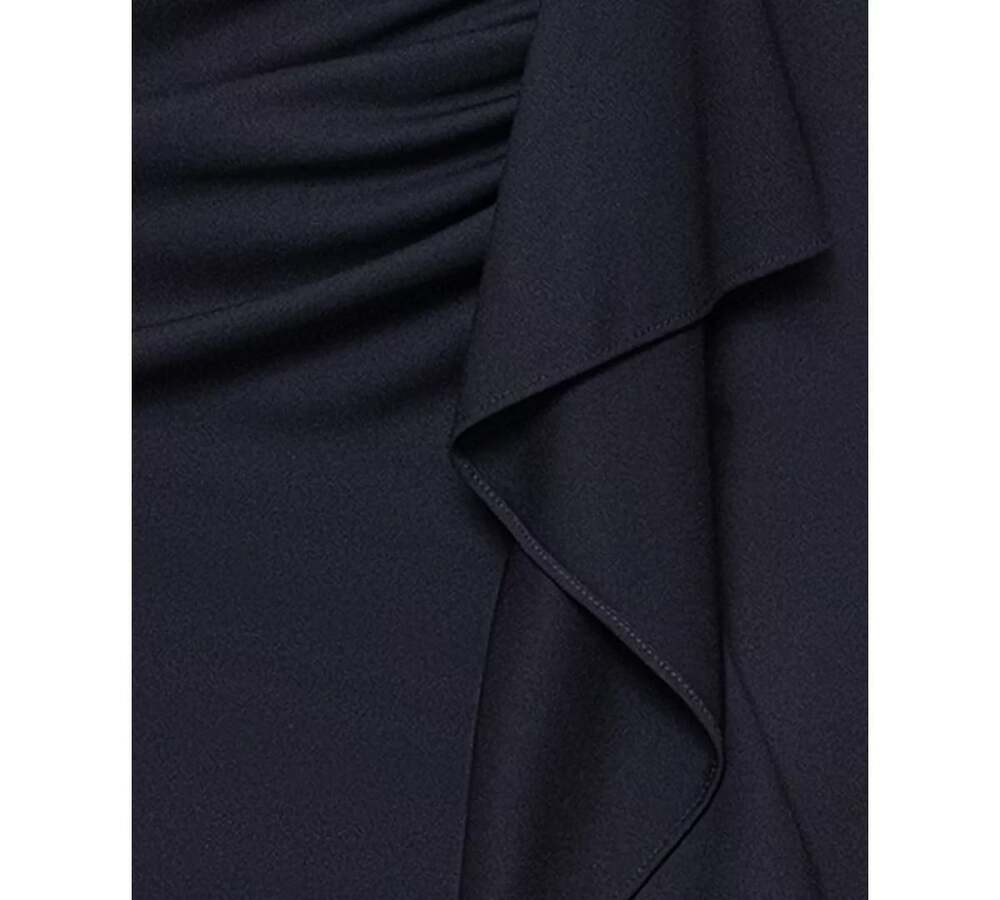 NEW XSCAPE Women's 8 Long Sleeve Side Slit Jersey Dress • Reg Price $219 - Picture 4 of 5